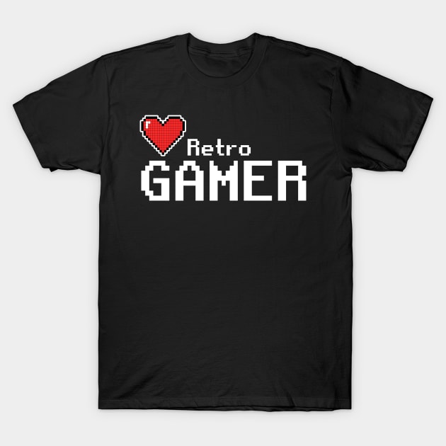 8 Bit Old School Gamer 16 Bit Gaming Retro Vintage T-Shirt by Kuehni